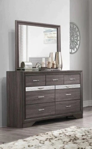 How to Style a Grey Dresser with a Mirror