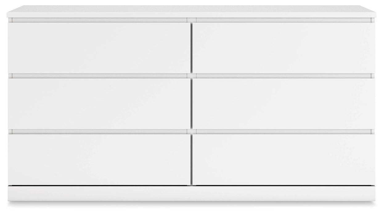 Onita - White - Six Drawer Dresser