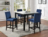 Nina Pub Table + 4 Chairs Blue