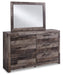 Derekson King Panel Bed with Mirrored Dresser