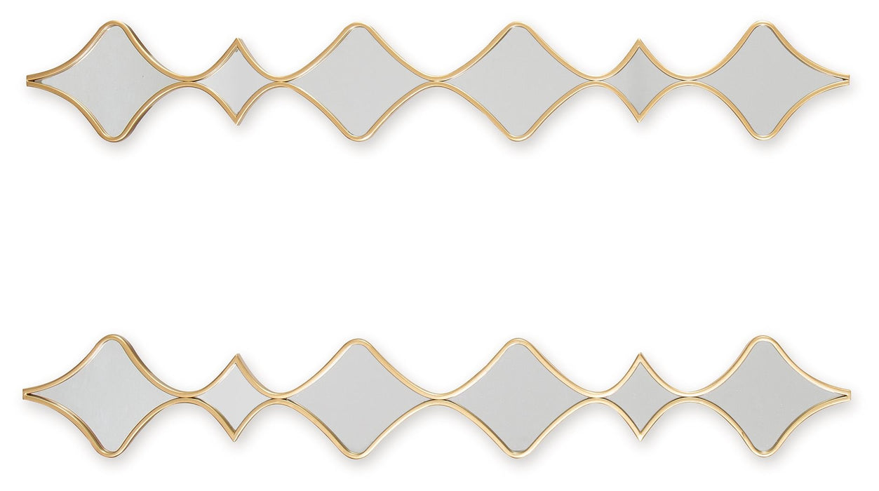 Harriswood - Accent Mirror Set (Set of 2) - Gold Finish