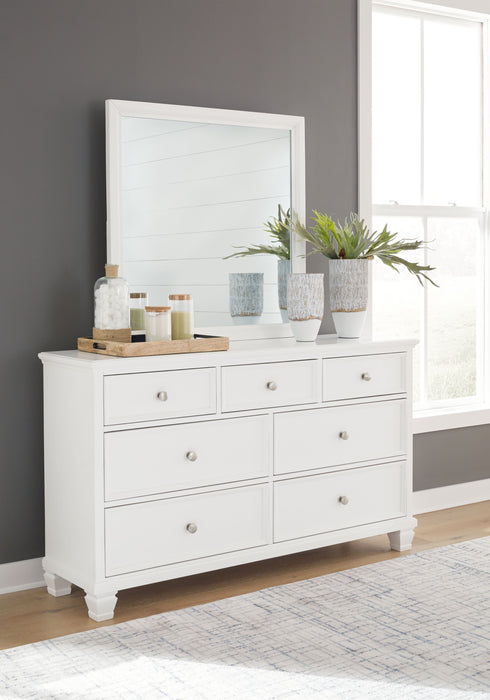 Ashley Fortman Dresser and Mirror in White Ashley Fortman Dresser and Mirror in White