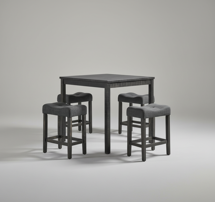 Elements Oak Lawn Grey Pub Table and 4 Stools