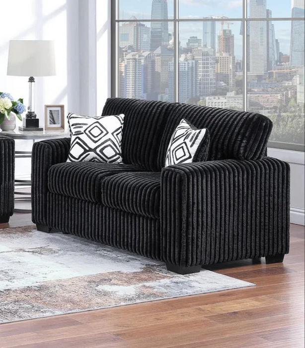 Gavial Black Loveseat