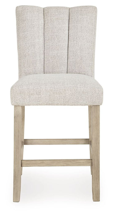 Larawyn - Upholstered Barstool (Set of 2) - Bisque