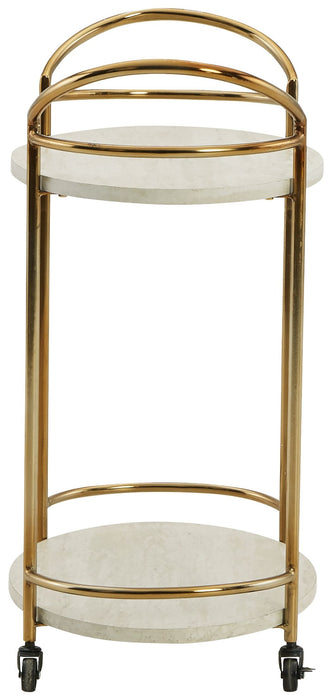 Tarica - Cream / Gold Finish - Bar Cart