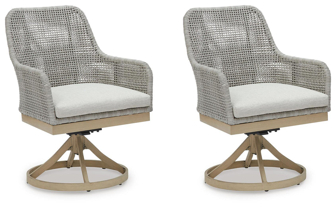 Seton Creek - Swivel Chair With Cushion (Set of 2) - Gray