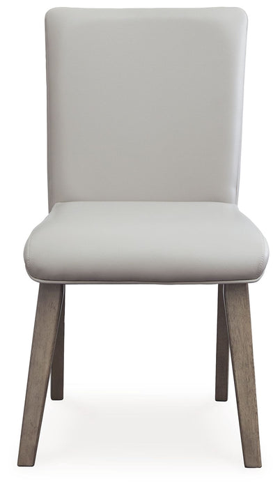 Loyaska - Grayish Brown - Dining Upholstered Side Chair (Set of 2)