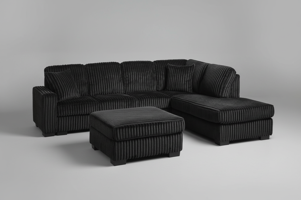 Mackey Black Reversible Sectional