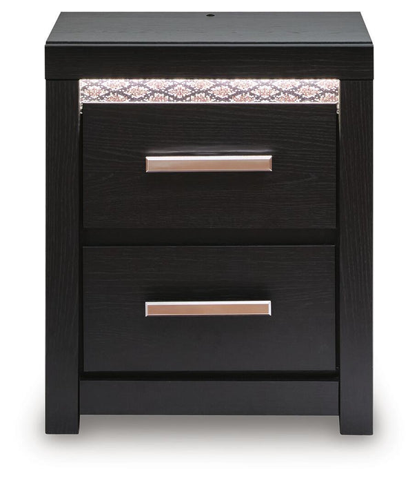 Shoralli - Two Drawer Night Stand - Black
