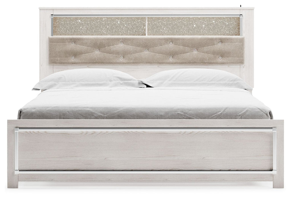 Altyra - King Bookcase Panel Bed - White