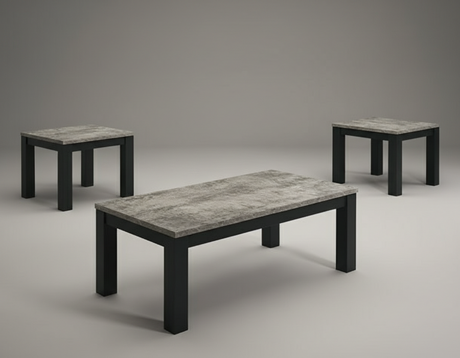 Theo Concrete Coffee and 2 End Tables