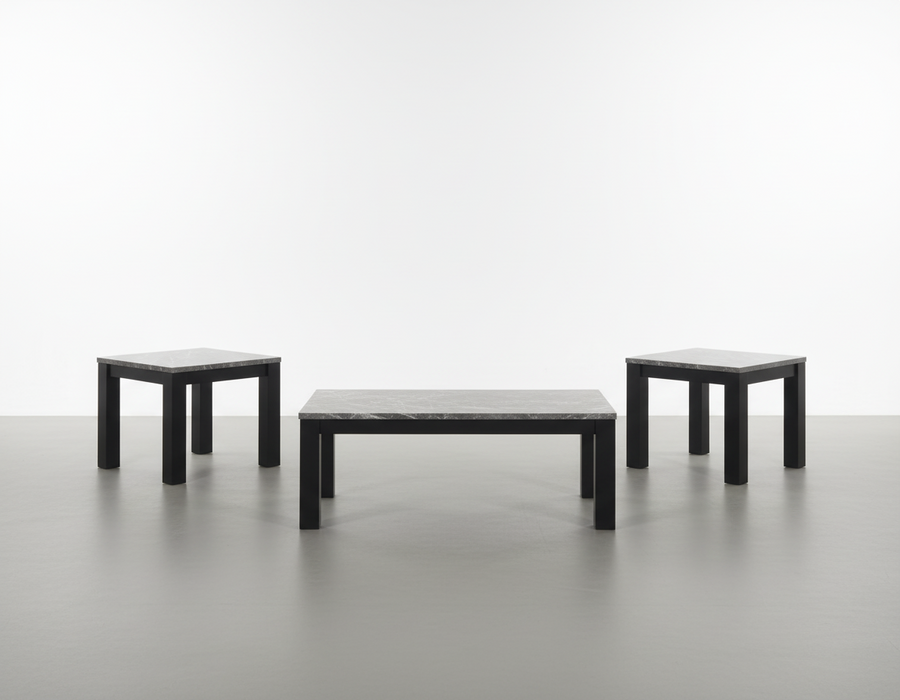 Theo Gray Coffee and 2 End Tables