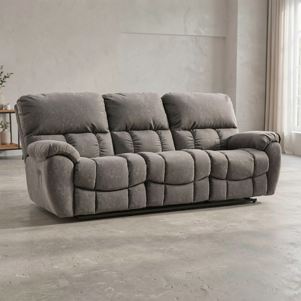 Bakerstein - Power Reclining Sofa With Adjustable Headrest - Galaxy