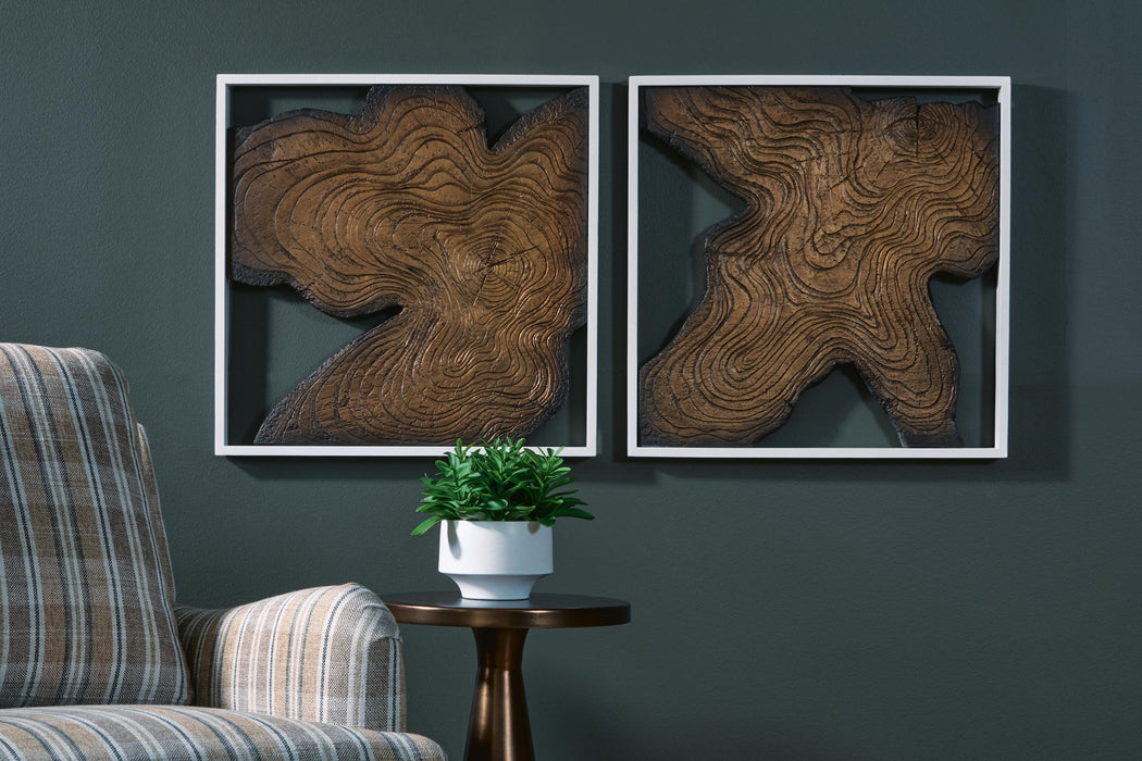 Landley - Wall Decor Set (Set of 2) - Brown / White