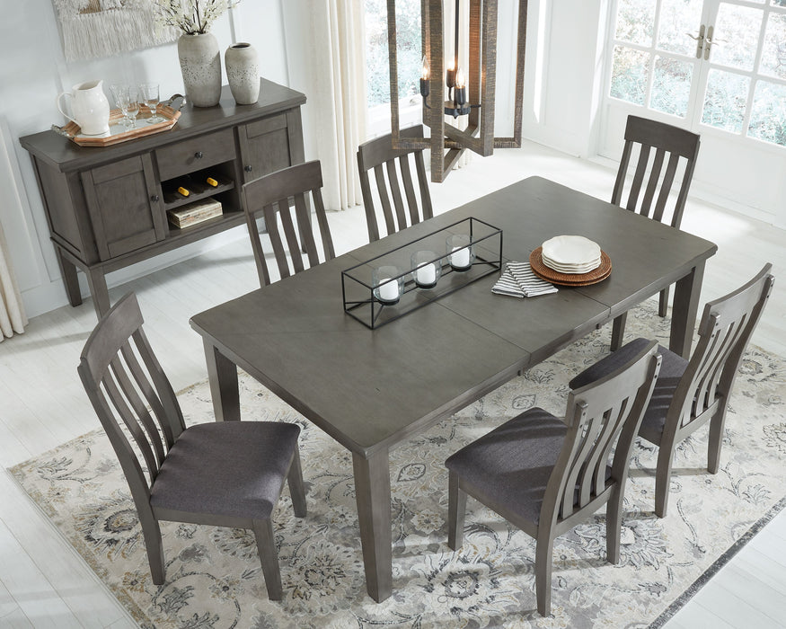 Hallanden - Gray - Rectangular Dining Room Butterfly Extension Table