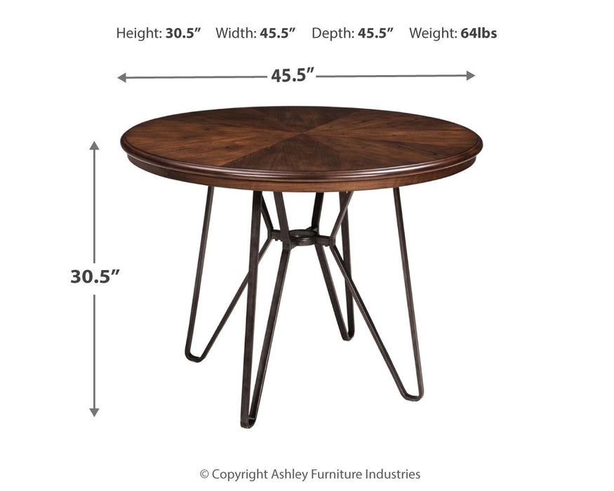 Centiar - Two-tone Brown - Round Dining Room Table