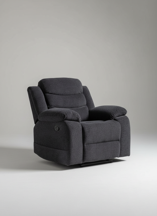 Thomas Dark Gray Reclining Sofa and Love with Console