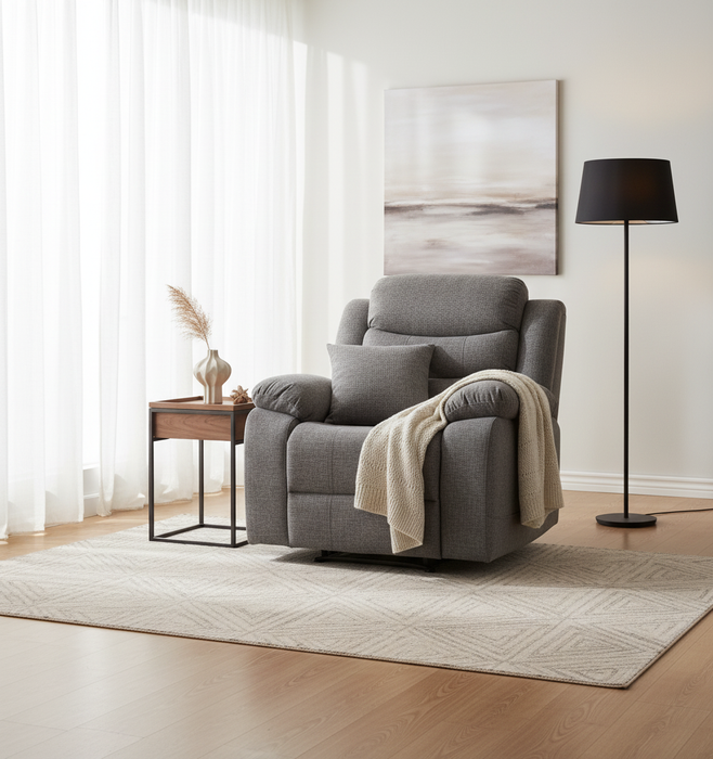 Thomas Light Gray Recliner