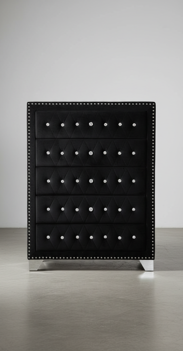 Ella Black Dresser Mirror Bed Choose Your Size!!