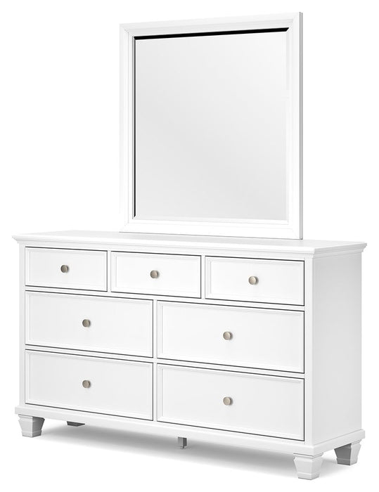 Ashley Fortman Dresser and Mirror in White Ashley Fortman Dresser and Mirror in White