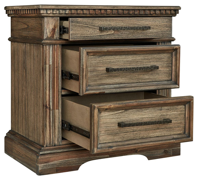 Markenburg - Brown - Three Drawer Night Stand