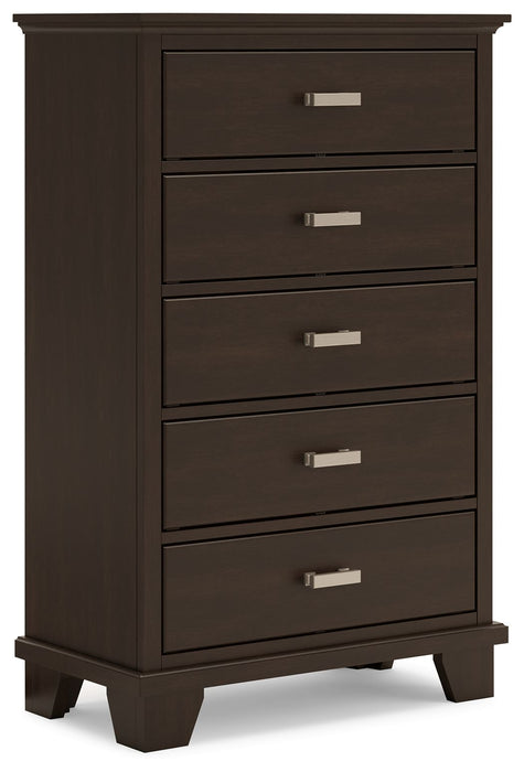 Covetown - Five Drawer Chest - Dark Brown Covetown - Five Drawer Chest - Dark Brown