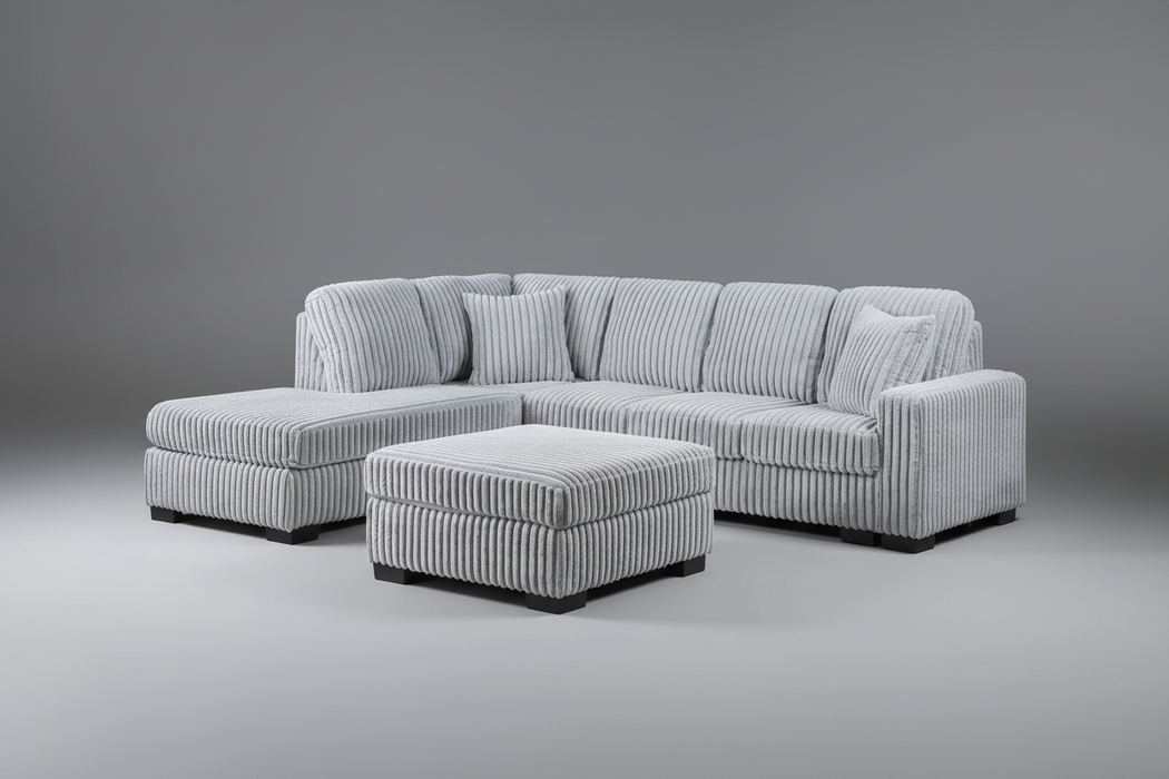 Mackey Gray Reversible Sectional