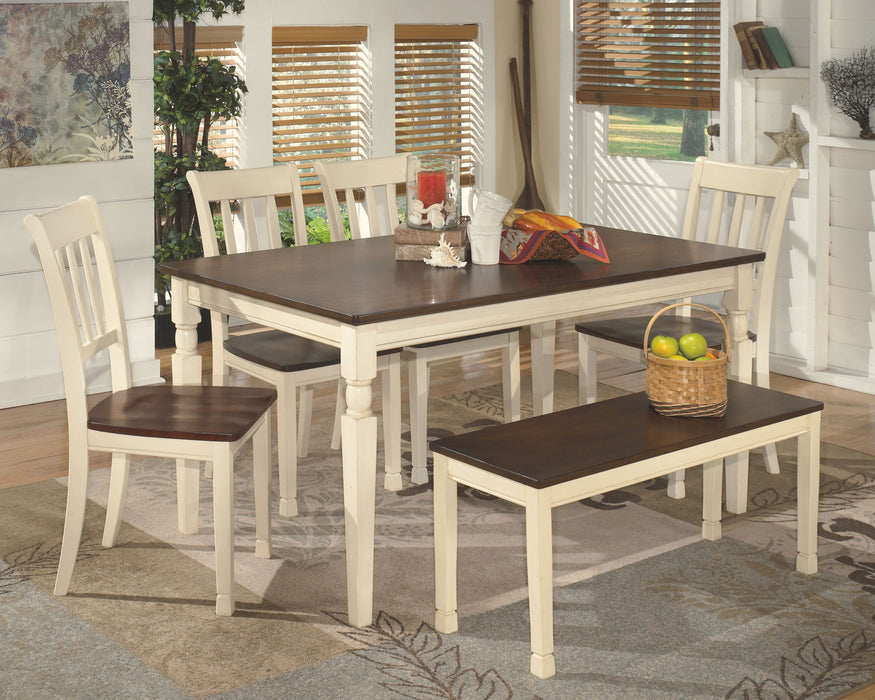 Whitesburg - Brown / Cottage White - Rectangular Dining Room Table
