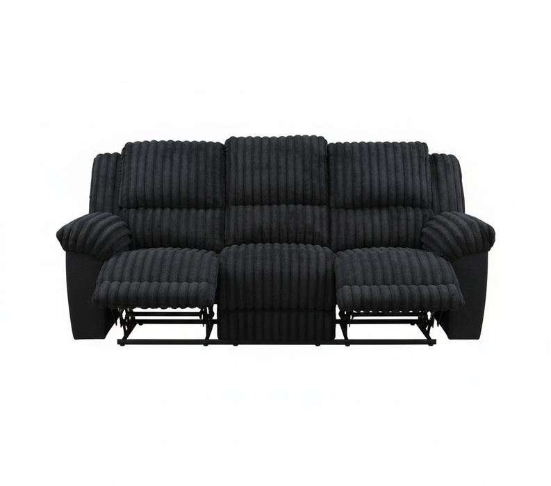 Diamond Black Reclining Sofa