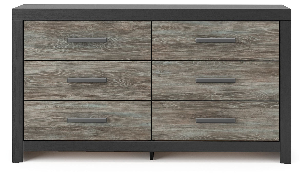 Broachmyn - 3 Pc. - Dresser And 2 Nightstands - Black / Gray