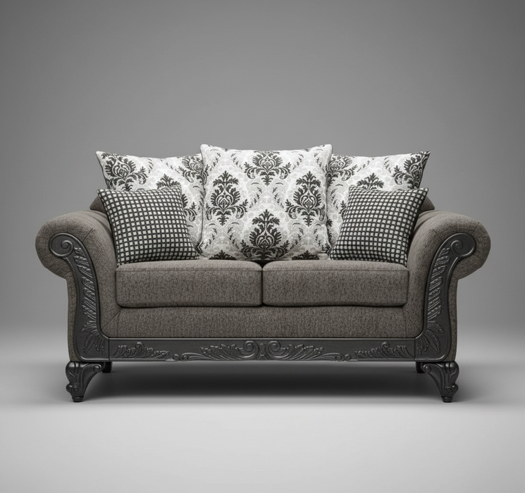 Continental Gray Loveseat