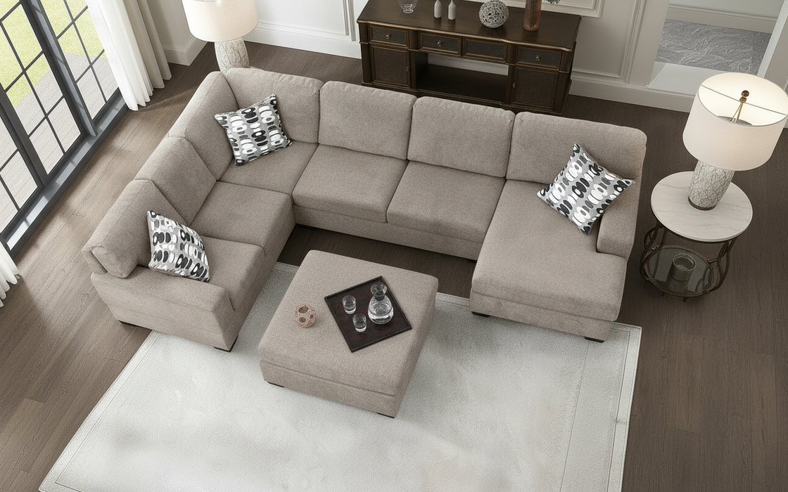 Olympia Light Gray Reversible Sectional