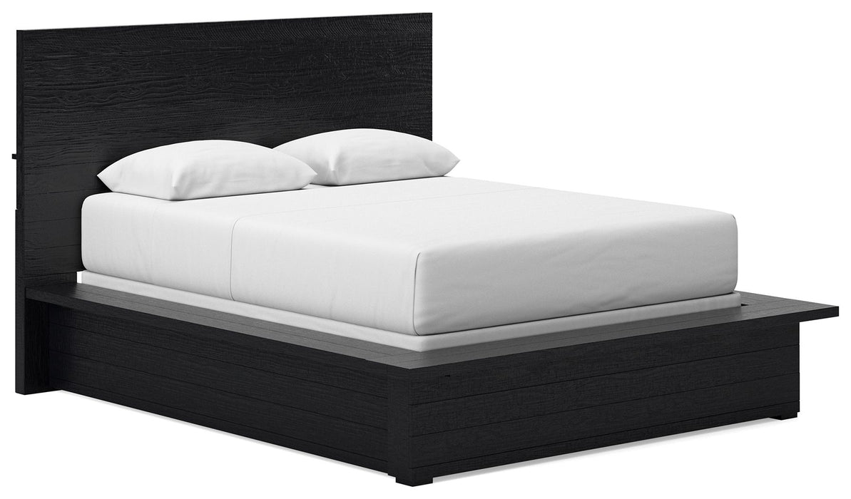 Londer - Queen Panel Bed - Black