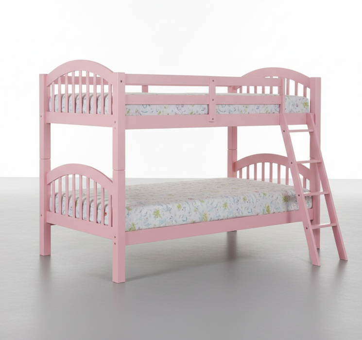 Max Twin/Twin Bunk Bed Pink