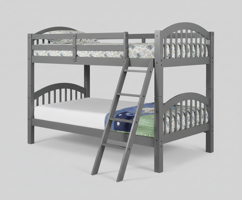 Max Twin/Twin Bunk Bed Grey