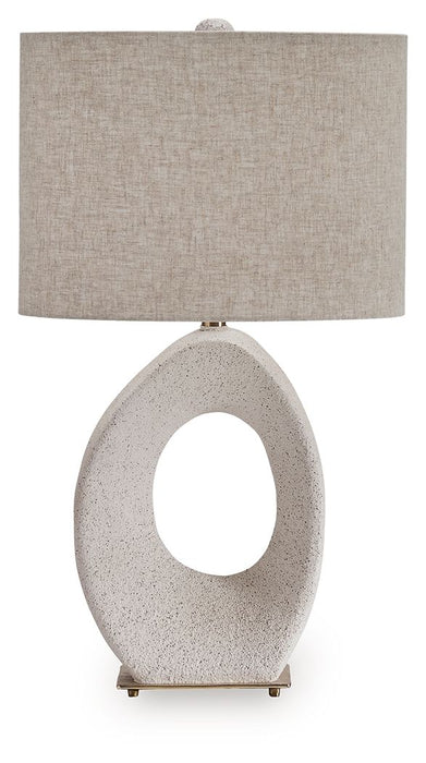 Trentlen - Paper Table Lamp - Cream / Gold Finish