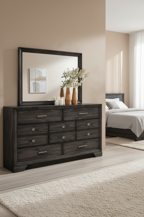 Jaymes Dresser Mirror Bed Frame Choose Your Size!!