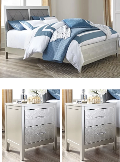 Olivet Queen Bed WITH 2 FREE Nighstands (Dresser out of stock)