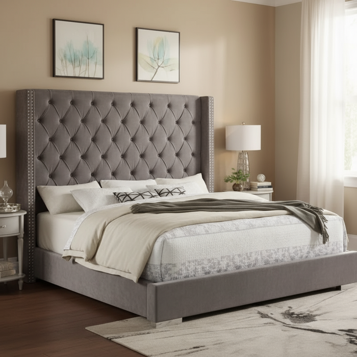 Segura Silver King Bed Frame
