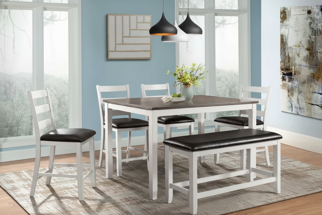 Martini Pub Table + 4 Stools + Bench