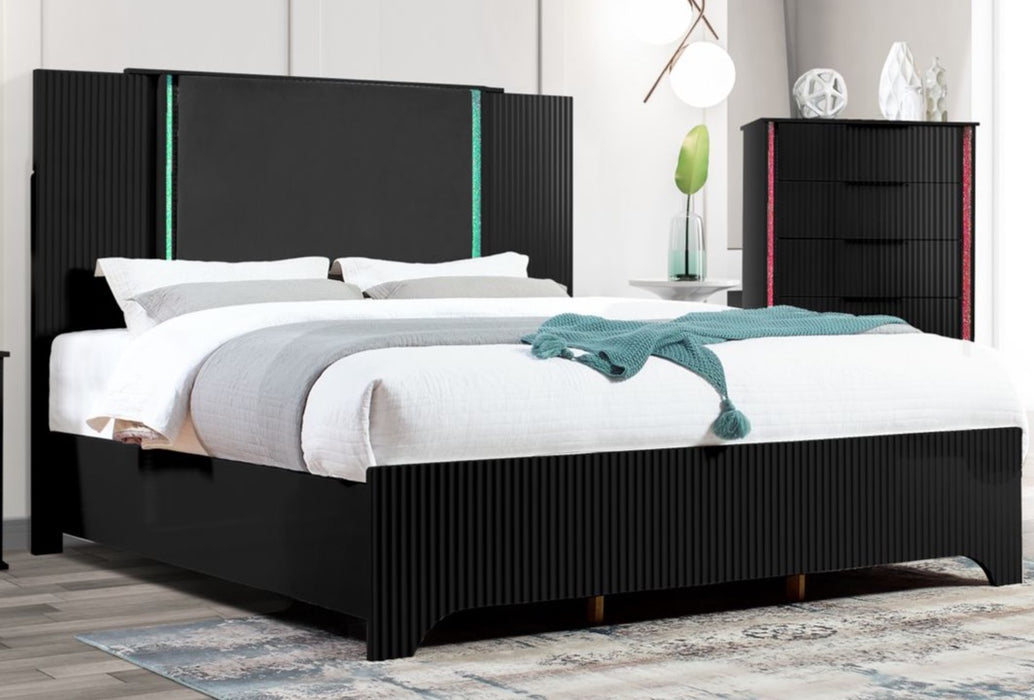 Pallis Black LED Bed Frame Choose Your Size!!
