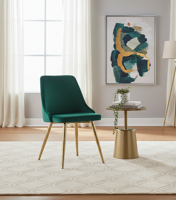 Celeste Box of 2 Green Dining Chairs