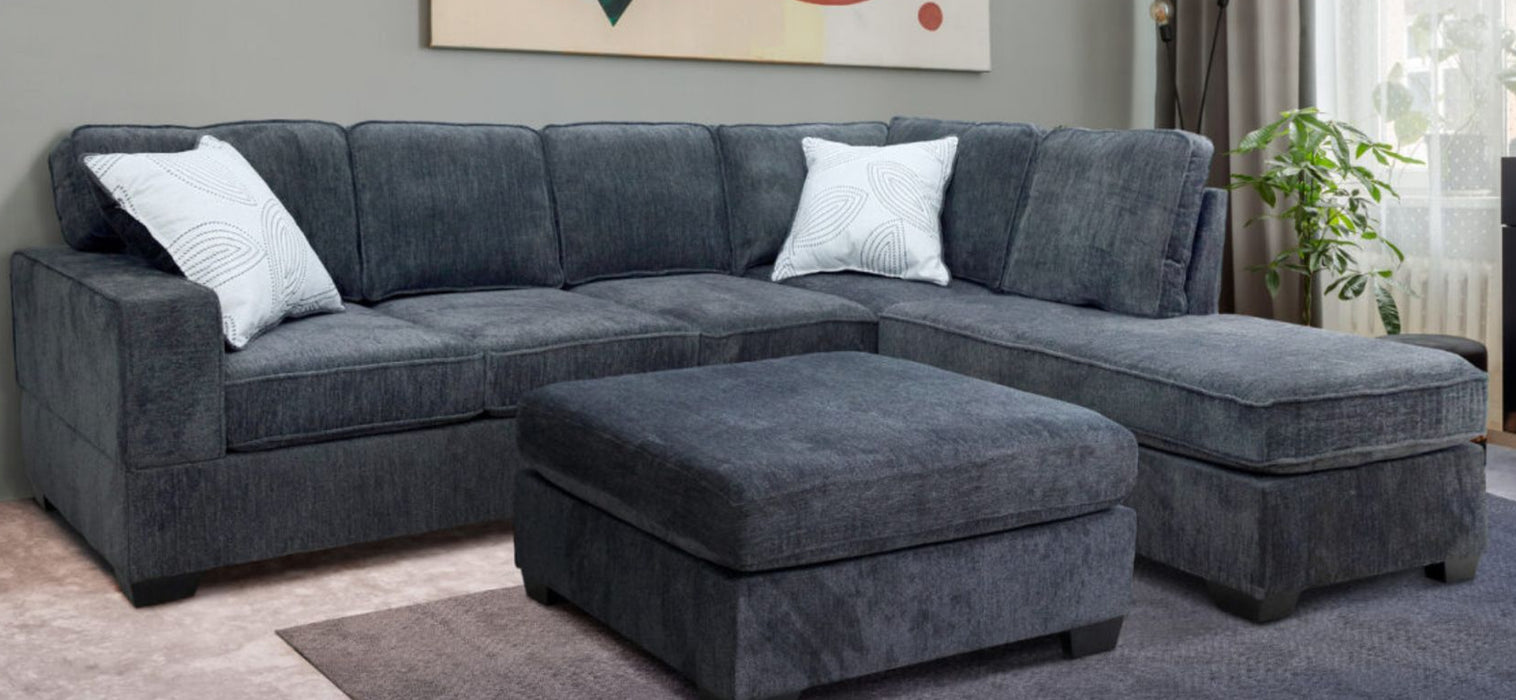 Cyprus Charcoal Reversible Sectional
