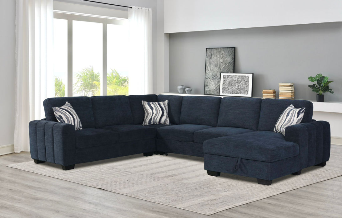 Paolo Sectional with Pop-Up Ottoman and Storage!