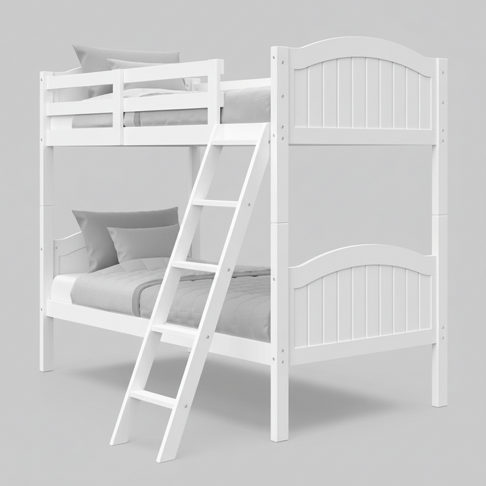 Dynasty White Twin/Twin Bunkbed