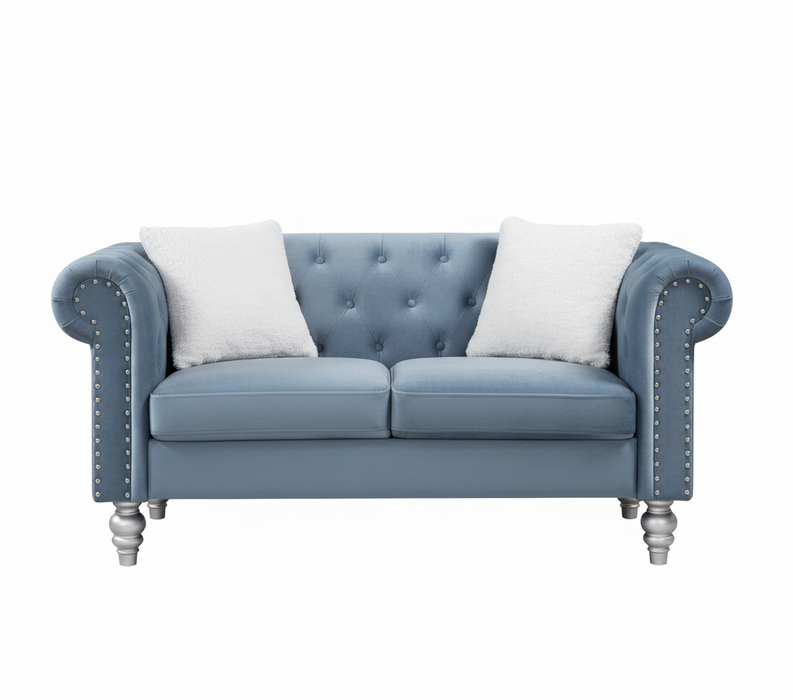 Samir Blue Loveseat