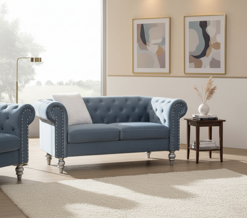 Samir Blue Loveseat