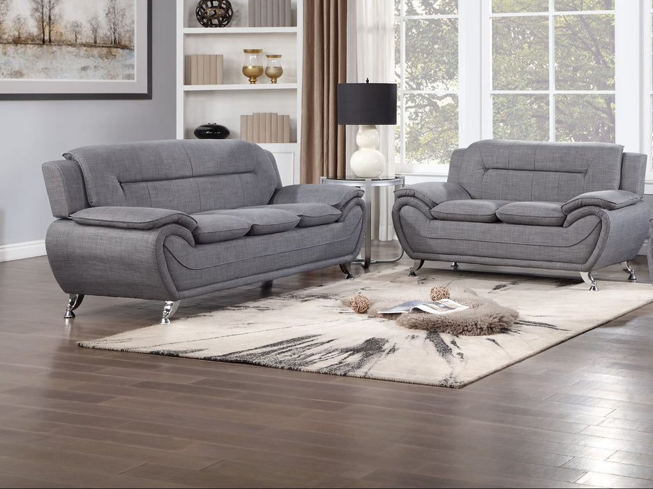 Jarren Grey Sofa and Loveseat