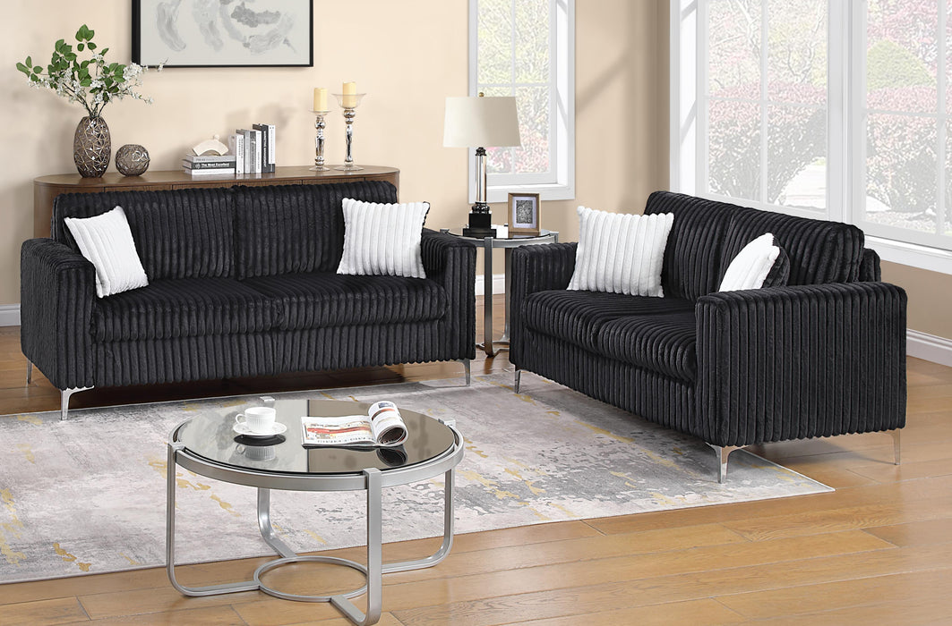 Lenora Black Sofa Love